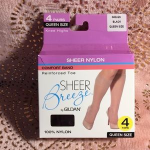 Knee high hose 4pair box Black